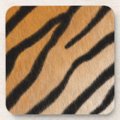 Tiger Stripes Exotic Fur Realistic Animal Print Getränkeuntersetzer (Vorderseite)