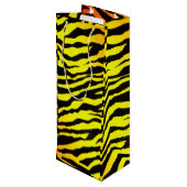 Tiger Stripes Geschenktüte Für Weinflaschen (Rückseite Schrägansicht)