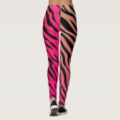 Tiger Stripes Gradient Leggings - Rosa & Orange (Rückseite)