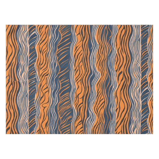 Tiger Stripes Inspiriertes Design Tischdecke (Vorderseite (Horizontal))
