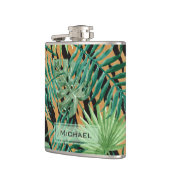 Tiger Stripes Jungle Camouflage Personalised Flachmann (Links)