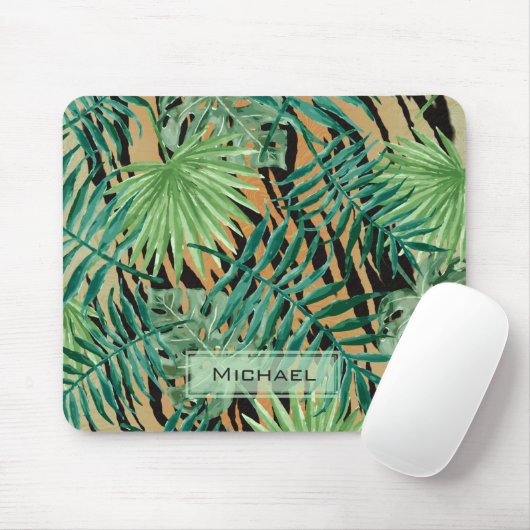 Tiger Stripes Jungle Camouflage Personalised Mousepad (Mit Mouse)