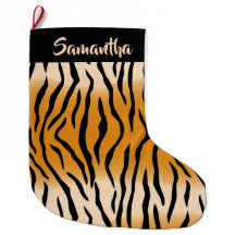 Tiger Stripes Muster Grosser Weihnachtsmann Strump