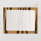 Tiger Stripes Muster Postkarte (Rückseite)