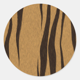 Tiger Stripes Muster Runder Aufkleber