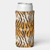 Tiger Stripes Muster Seltzer Can Cooler Selters Dosenkühler (Seltzer Rückseite)