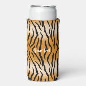 Tiger Stripes Muster Seltzer Can Cooler Selters Dosenkühler (Seltzer Vorderseite)