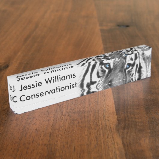 Tiger Stripes Namensplakette (Seite)