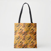 Tiger Stripes Orange Muster Tasche (Vorderseite)