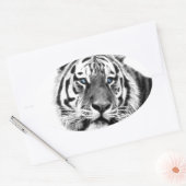 Tiger Stripes Ovaler Aufkleber (Umschlag)