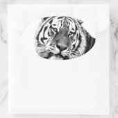 Tiger Stripes Ovaler Aufkleber (Tasche)