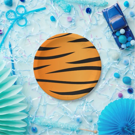 Tiger Stripes Pappteller (Party)
