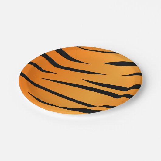 Tiger Stripes Pappteller (Schrägansicht)