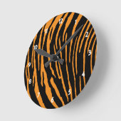 Tiger Stripes Runde Wanduhr (Winkel)
