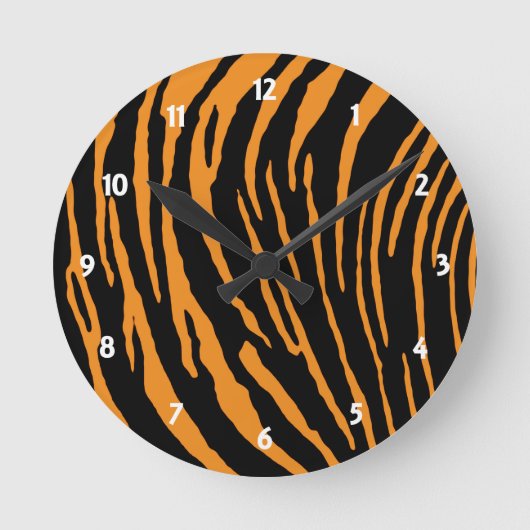 Tiger Stripes Runde Wanduhr (Vorderseite)