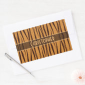 Tiger Stripes Skin-Muster personalisieren Rechteckiger Aufkleber (Umschlag)