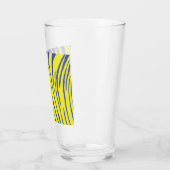 Tiger Stripes Yellow Blue Glas (Links)