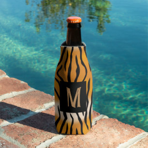 Tiger Striping Mit Monogramm  Flaschenkühler