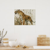 Tiger-Studie von Wilhelm Kuhnert Poster (Küche)