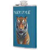 Tiger Style – Wilde Energie Grafik Flachmann (Links)