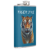 Tiger Style – Wilde Energie Grafik Flachmann (Rechts)