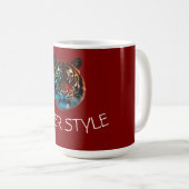 Tiger Style – Wilde Energie Grafik Kaffeetasse (VorderseiteRechts)
