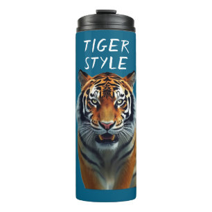 Tiger Style – Wilde Energie Grafik Thermosbecher