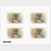 Tiger, Suche_ Rechteckiger Aufkleber (Blatt)