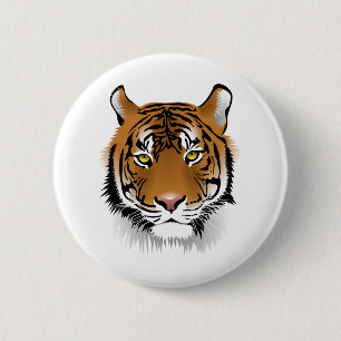 Tiger Sumatran Tiger Wildlife Man-Eater Wildcat Button