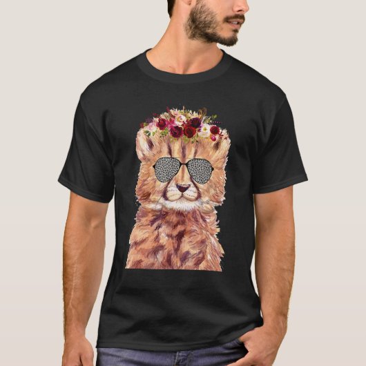 Tiger Sunglass Japanese Cherry Niedlich Blossom Sa T-Shirt (Vorderseite)