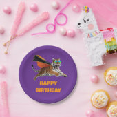 Tiger Superhero Pappteller (Party)