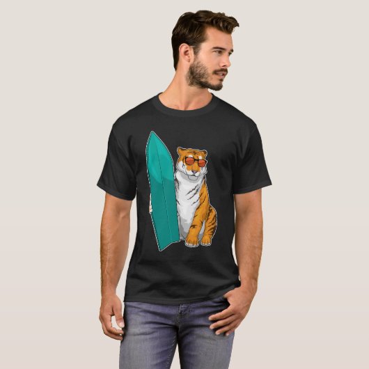 Tiger Surfboard T-Shirt (Vorne ganz)