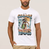 Tiger Surfer Escape Design T-Shirt (Vorderseite)