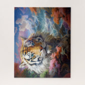 Tiger Surreal Landscape Fantasy Art Puzzle (Vertikal)