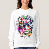 Tiger Sweatshirt - Farbiges Tiger Sweatshirt (Vorderseite)
