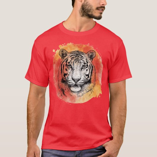 Tiger Symbol des Mutes. T-Shirt (Vorderseite)