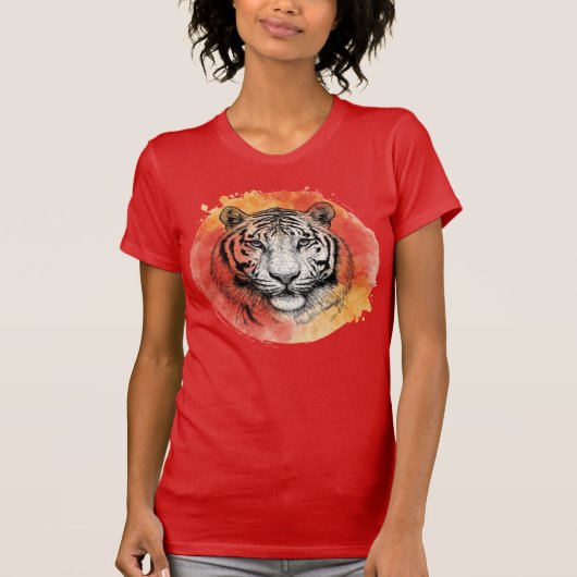 Tiger Symbol des Mutes. T-Shirt (Vorderseite)