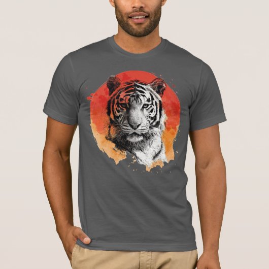 Tiger symbol of courage.  T-Shirt (Vorderseite)