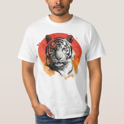 Tiger symbol of courage.  T-Shirt (Vorderseite)