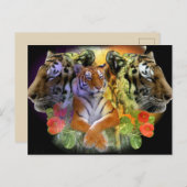 Tiger Symmetry Zoo Postkarte (Vorne/Hinten)