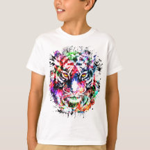 Tiger T - Shirt | Farbiges Tiger-Shirt