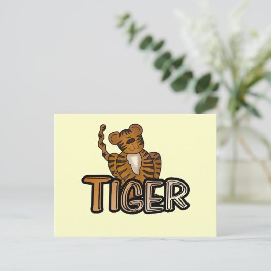 Tiger-T - Shirt und -Geschenke Postkarte (Stehend Vorderseite)