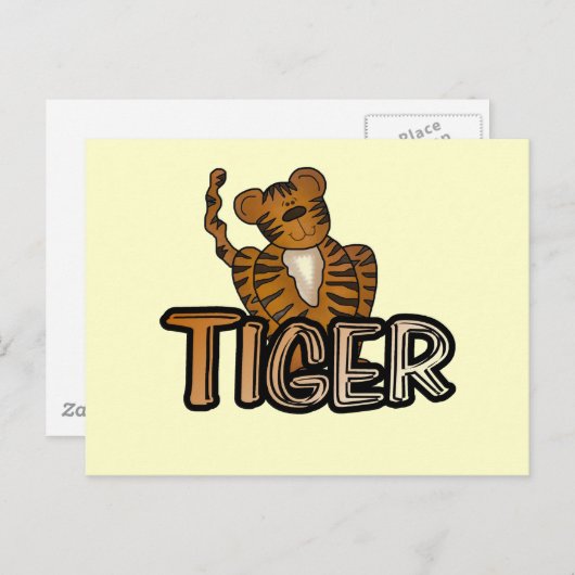 Tiger-T - Shirt und -Geschenke Postkarte (Vorne/Hinten)