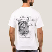 Tiger-T-Shirt Van Leer Illustrated, Inc. T-Shirt (Rückseite)