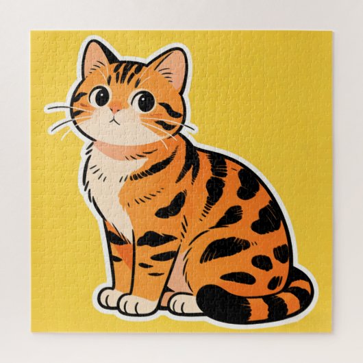 Tiger-Tabby-Katze-Puzzle Puzzle (Vertikal)
