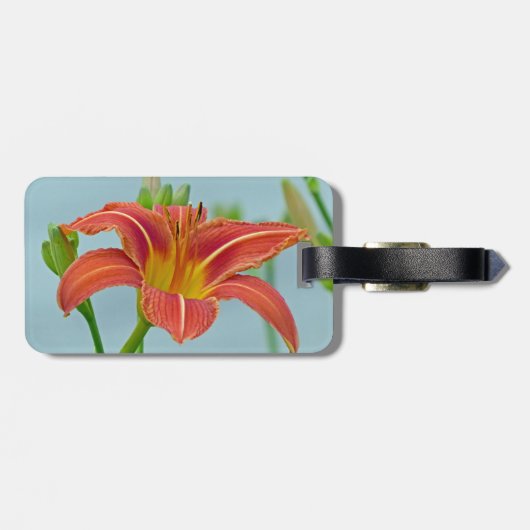 Tiger-Taglilie Gepäckanhänger (Rückseite horizontal)