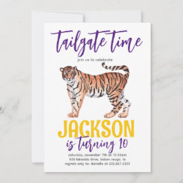Tiger Tailgate Birthday Invite Einladung