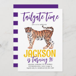 Tiger Tailgate Birthday Invite Einladung
