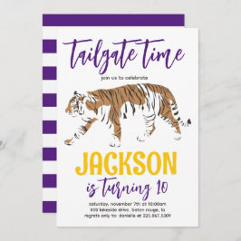 Tiger Tailgate Birthday Invite Einladung