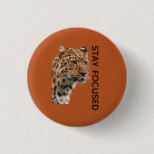 Tiger-Tasche mit Motivationsspruch 'Bleib Fokussie Button (Vorderseite)